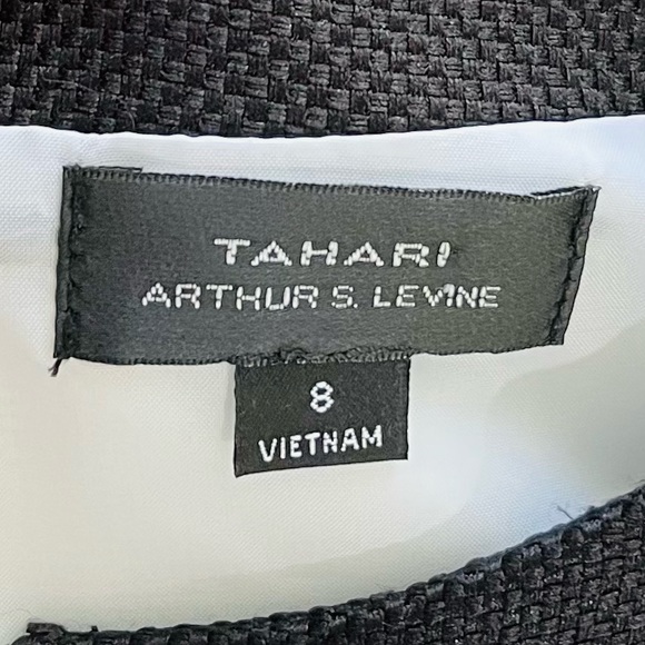 Elie Asl Women's Sheath Dress Sleeveless Black /White Colorblock Size 8 - Picture 8 of 10